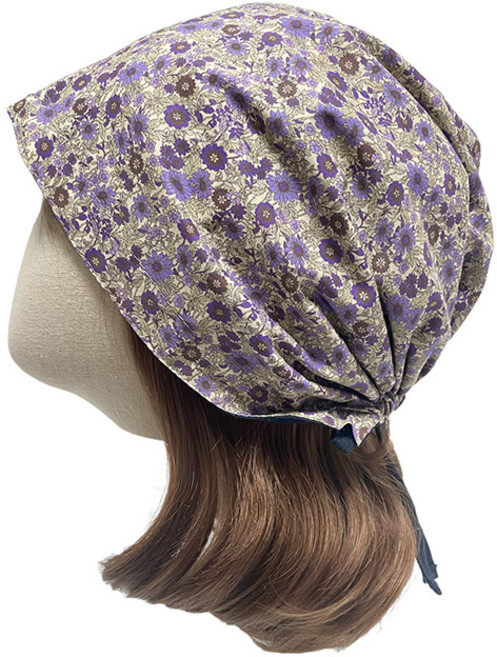 엄마짱 MDS_8491_메리골드 양면 밴딩끈두건/ 보닛 가벼운 면100% 셔링모자 중년여성 비니 봄여름두건 엄마선물모자 생활복 헤어두건