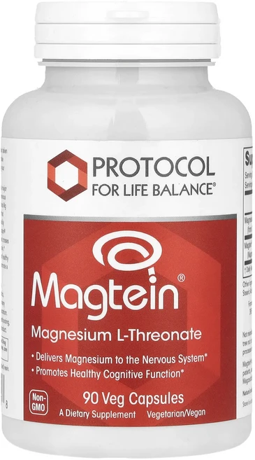 단백질 비타민 철분 마그내슘 칼슘 Protocol for Life Balance Magtein® 마그네슘 L-트레온산 베지 캡슐 90정 고루고루섭취해주세요, ProtocolforLifeBalanceMagtein마, 1개 - 쿠팡