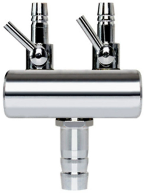 수족관 브로와 에어 분배기 스테인레스 2구 8/11mm to 4/6mm, 1개