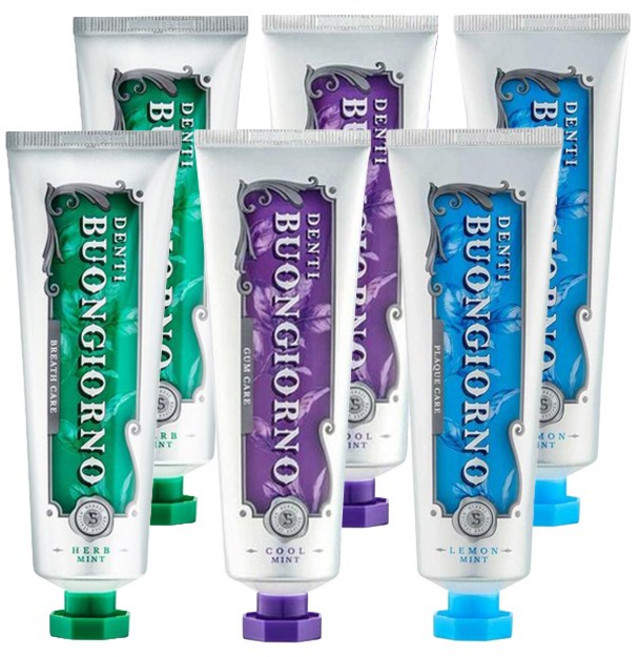 덴티본조르노 치약 구취 2개 +잇몸 2개 +치석 2개, 100g, 6개