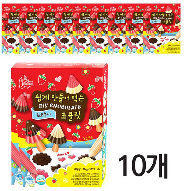 [한정판매] 만초_쉽게 만들어 먹는 초콜릿 _ 초코송이만들기세트, 1개, 10개