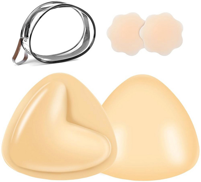 끈적끈적한 브라 삽입물 양면 끈적한 푸시업 비키니 드레스 수영복 스포츠 브라를 위한 재사용 가능한 패드 삽입물