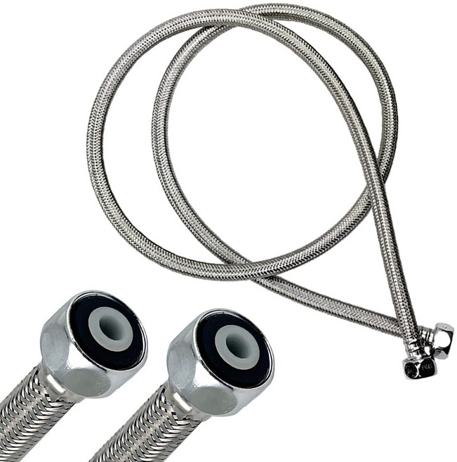 세면대 고압호스 150cm 국산 세면기 연결 조절대 자바라 앵글밸브 조절밸브, 1개