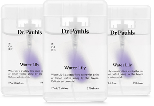 닥터폴스 구강청결 브레스 스프레이 워터릴리향, 3개, 17ml