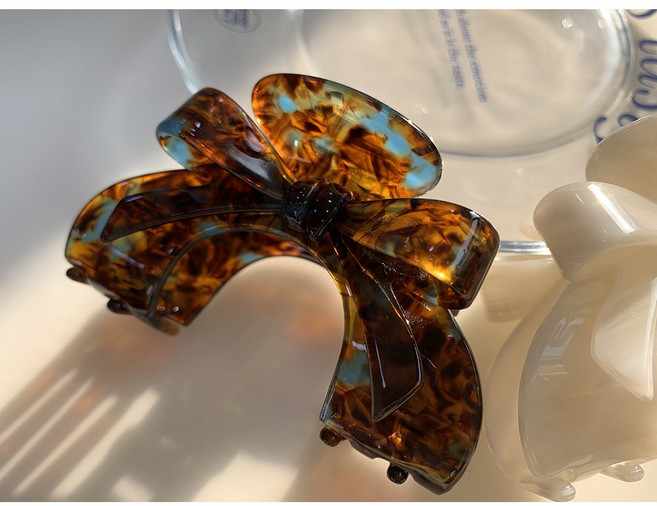 핸드메이드 아치 리본 헤어집게핀 올림머리 헤어핀 (4color)