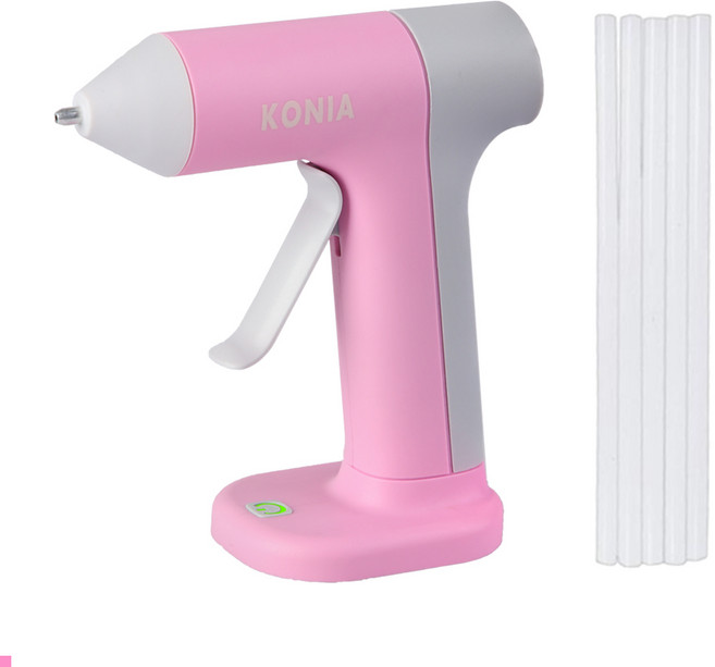 코니아 글루건 무선글루건 충전글루건 핑크, 1개