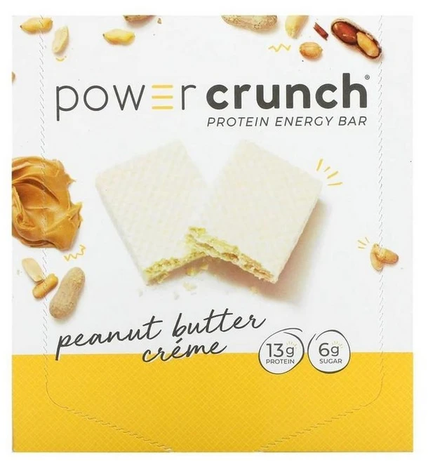BNRG Power Crunch Protein Energy Bar Peanut Butter Creme 비엔알지 파워 크런치 프로틴 에너지 바 땅콩버터 크림 12p 480g, 12개 - 쿠팡