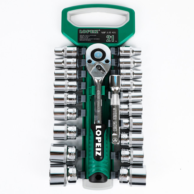 LOPEIZ 로페이즈 라쳇핸들 복스세트 1/2인치 21종, 1개