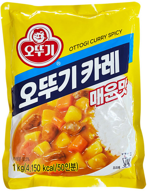오뚜기 카레 매운맛 50인분, 1kg, 3개