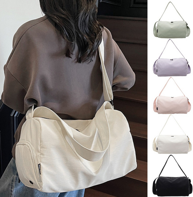 포켓스토리 크리미 가벼운 대용량 크로스백 운동 여행 요가 가방