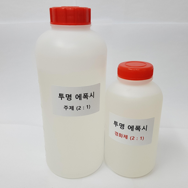투명 2:1 에폭시 레진(주제 1kg 경화제 500g), 1개
