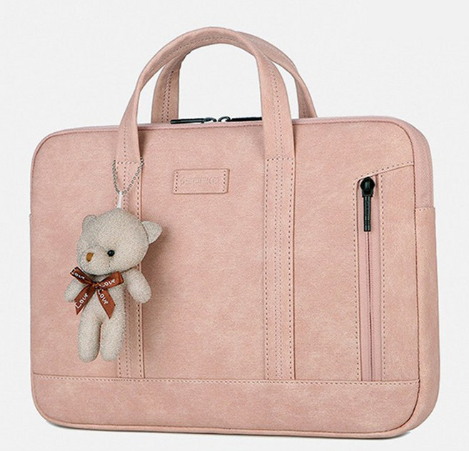 PCTN 노트북 파우치 가방 엘지그램 삼성갤럭시북 애플 손잡이 달린 예쁜 가방, 핑크