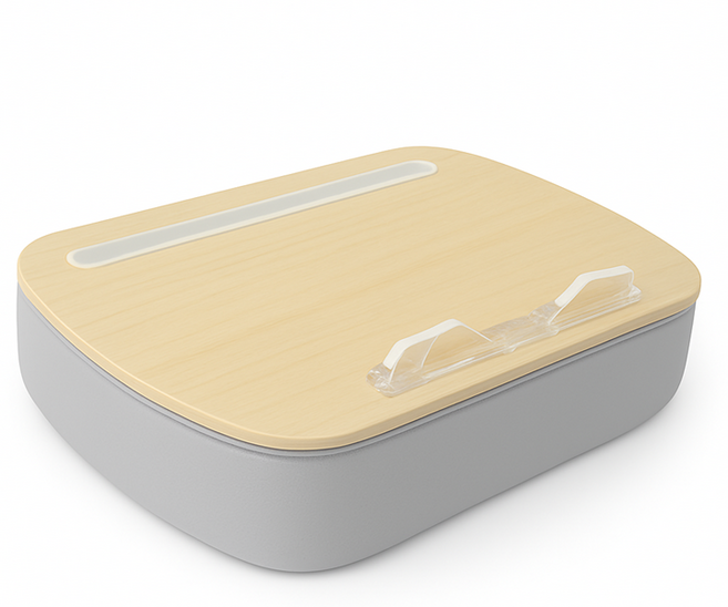 멀티 쿠션 데스크 독서대 다용도 테블릿 폰 거치대, 화이트 오크