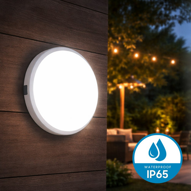 LED 원형 직부등 20W 방수 실외 벽등 욕실등 IP65