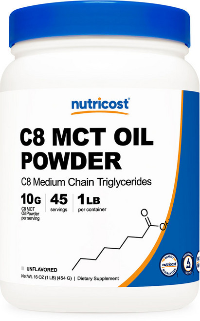 뉴트리코스트 C8 MCT 오일 파우더 1lb 무맛 1개, 453.593g