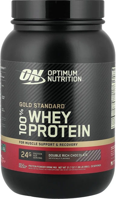 Optimum Nutrition Gold Standard® 100% 유청 단백질 더블 리치 초콜릿 899g(1.98lb) Nutrition (옵티멈 뉴트리션), 907g, 1개 - 쿠팡