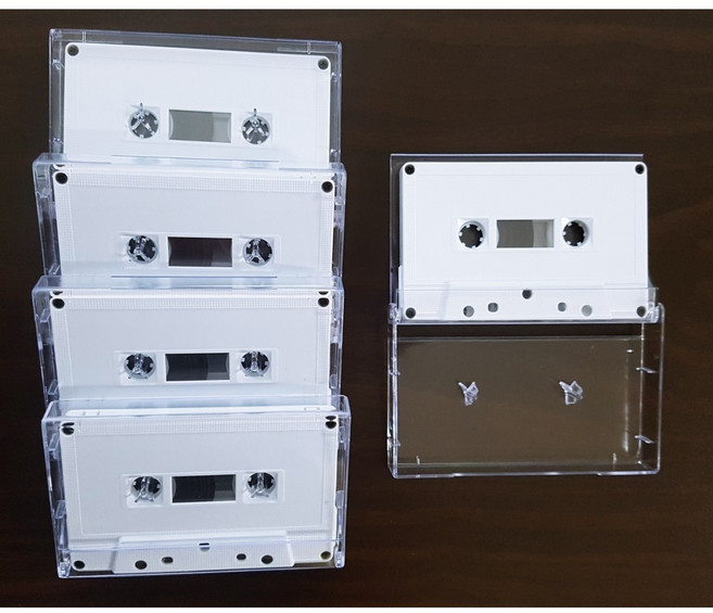 오디오 카세트 공테이프 60분 90분 테이프 5개입 (케이스 포함) DIY 라벨 증정, 카세트 공테이프 60분 5개 (연질 케이스)