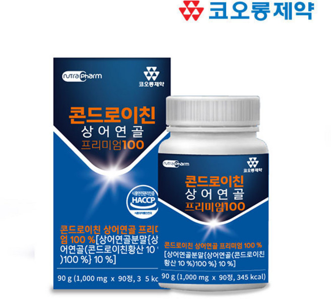 코오롱제약 콘드로이친 상어연골 프리미엄100 3박스, 90g, 3개