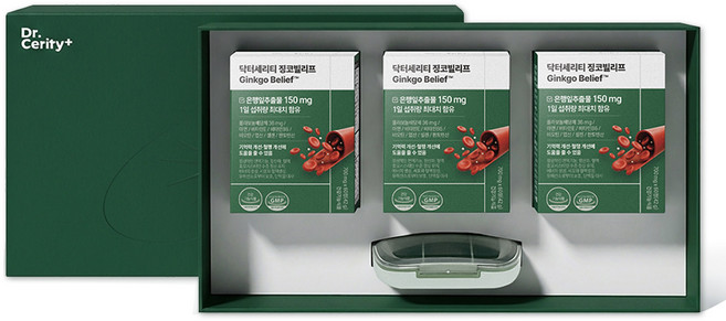 닥터세리티 징코빌리프 선물세트 180정 은행잎추출물 혈행 식물성코팅 S7, 3개, 60정