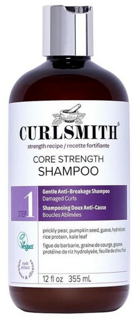 CURLSMITH Core Strength 샴푸 - 곱슬머리용 강화 샴푸 약한 컬을 위한 부드러운 데일리 클렌저 모든 컬 타입용 비건 및 크루얼티프리 (355ml(12온스, 355ml - 쿠팡