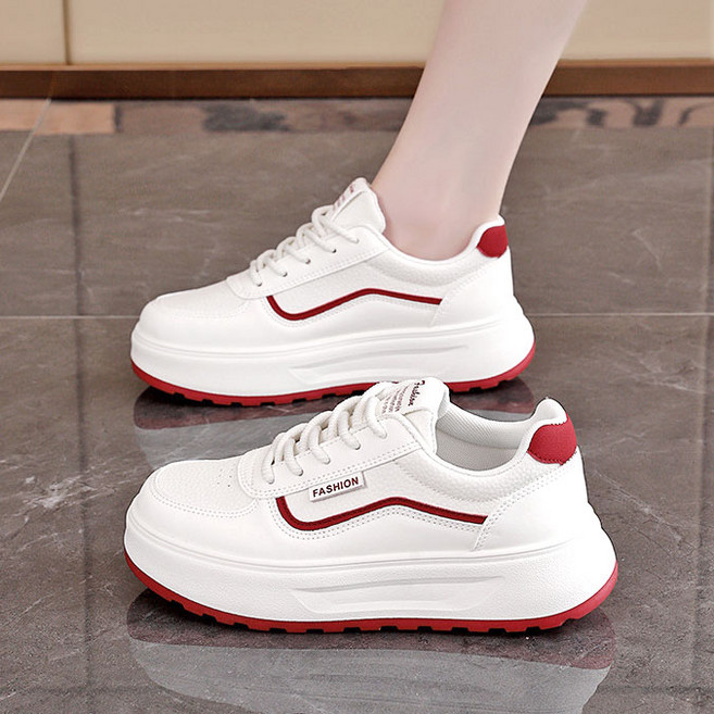 Modern Fashion 여성 트렌디 컬러 배색 키높이 운동화 워킹화 L37