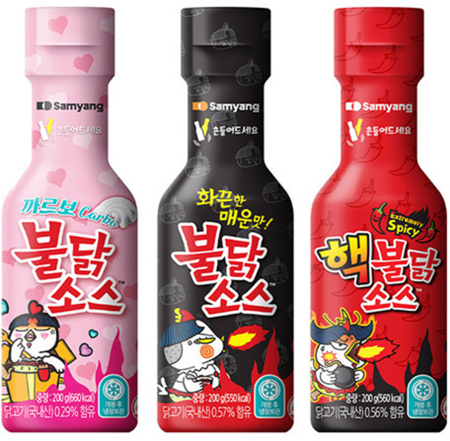 6위 - 삼양 불닭소스 3종 모음 불닭+까르보+불닭마요, 600g, 1세트