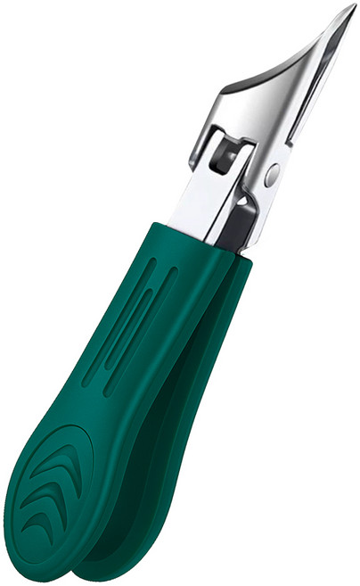 독일 기술 1/1+1 두꺼운 발톱깎이 대형 튀지않는 스테인레스 손톱깎이 내성 문제성 발톱깎기 전문가용 고급형 손톱깎이, 2개, 그린