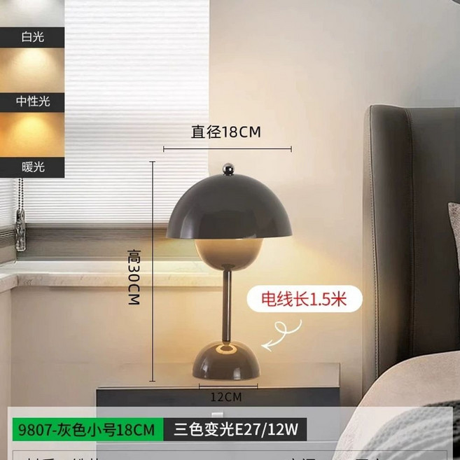 USB 충전식 조명 민트그레이 독서 무드등 옆 센서 야간 옷장, F. 용감한 눈 보호 광원 RA97 작은 8cm 그레이