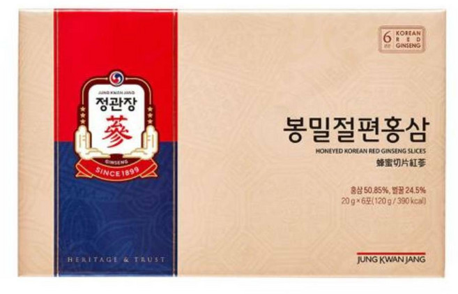 [정관장] 봉밀 절편 홍삼(20g*6포 12년)+쇼핑백, 120g, 1개