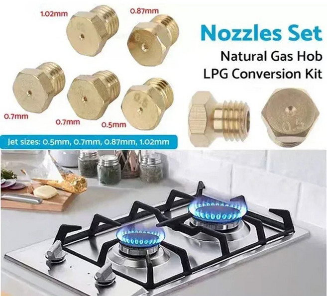 5pcs LPG 가스 제트 세트 가스 호브 LPG 변환 키트 노즐 전동 공구 액세서리 용 프로판 인젝터, 01 CHINA