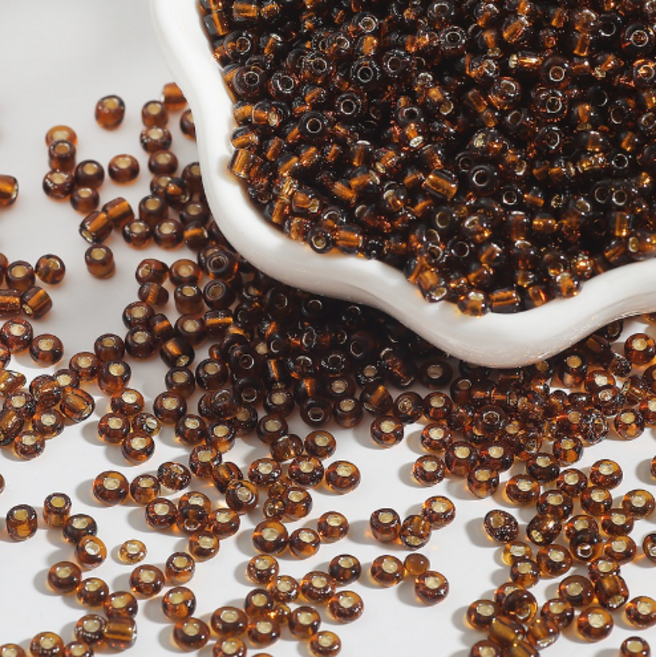 헤세드 (20컬러) 3mm 반투명 컬러 시드 비즈 비즈공예 (15g), 초코브라운