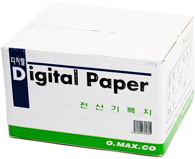 전산기록지 80C A4사이즈 9.5X11인치 1P 1500매 단미싱-전산용지