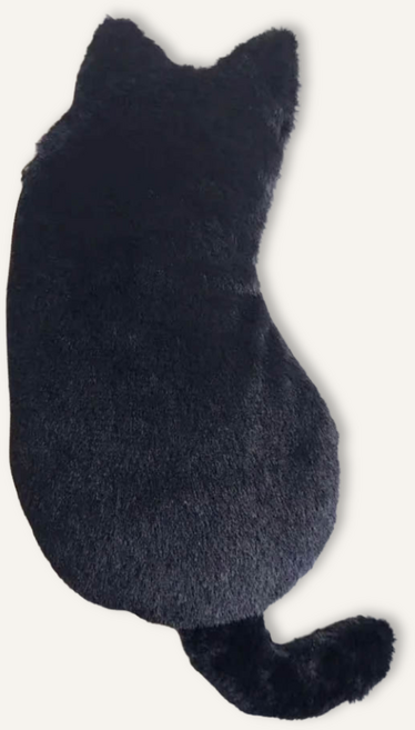 냥냥 포근 고양이 뒷태 파우치 필통, 1개, 검정냥이