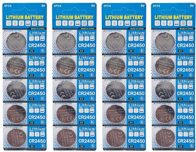 리튬전지 CR-2450 리튬 코인 건전지, 20개, 1개입