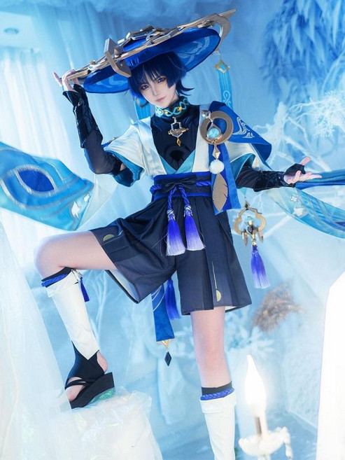 원신코스프레 방랑자 졸사 할로윈 풀세트 빅사이즈 파티 의상