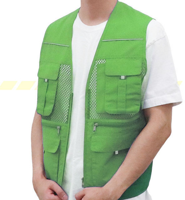 [ UDT237YR ] 연두색/연녹색/폴리/V넥/브이넥/여름용/작업복/단체복/택배기사/메쉬/통풍/왕망사조끼