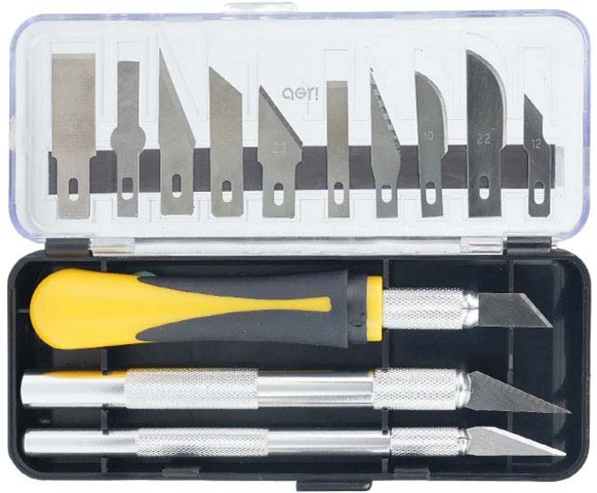 델리툴즈 아트나이프 공예칼 16종 세트 종이 커터칼 커팅, 1개, 아트나이프 16종 세트 (DL359016)