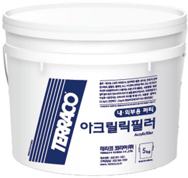 테라코 아크릴릭필러 5kg 퍼티 벽면 균열 보수 균열보수 외부용 퍼티 5kg 페인트 작업
