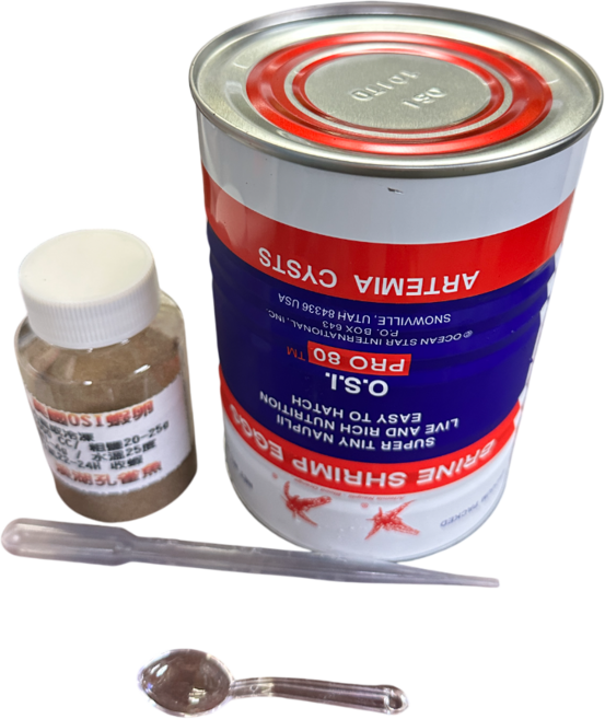 O.S.I. PRO 80 豐年蝦卵 超級微小豐年蝦 易孵化 豐富營養, 16oz, 1個