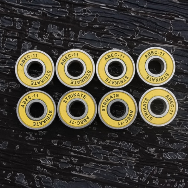 S608ABEC-11 스테인레스 스틸 베어링 롤러 스쿠터 스케이트 보드 휠 드리프트 플레이트 기계 용 회전 속도, [05] Yellow