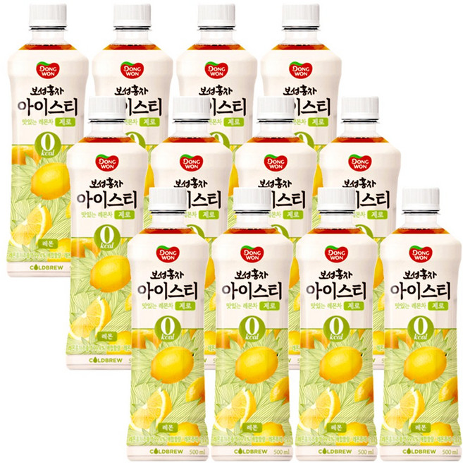 동원보성홍차 아이스티 레몬, 500ml, 12개