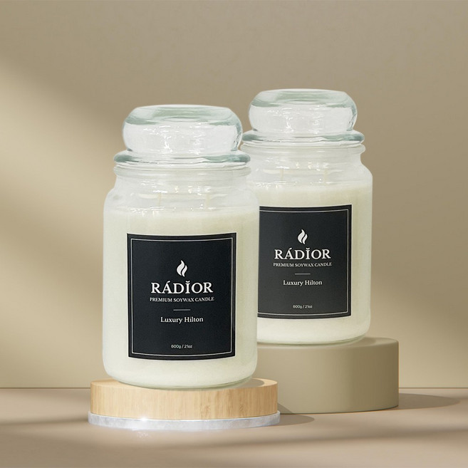 라디오르 프리미엄 소이왁스 캔들, 1개, 600ml, 럭셔리 힐튼