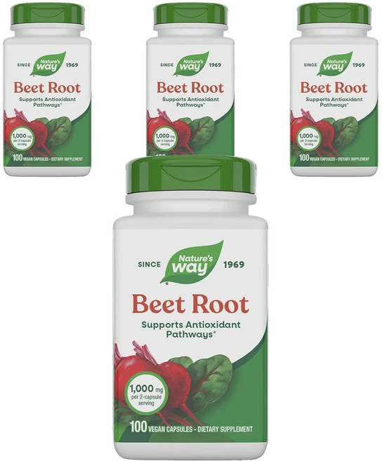 네이쳐스웨이 비트 루트 500mg 베지테리안 캡슐, 100정, 4개 - 쿠팡