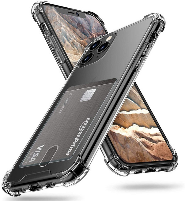 비블럭 1+1 아이폰 투명 카드 수납 범퍼 젤리 케이스