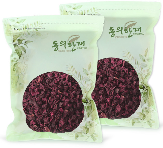 동의한재 제주도 햇 레드비트차 말린 비트, 600g, 2개