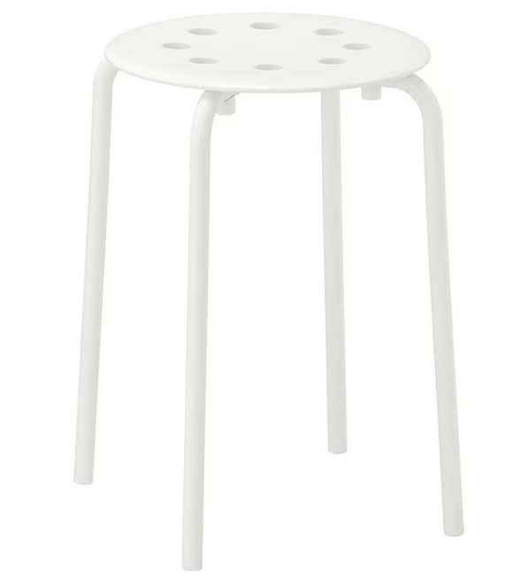 이케아 MARIUS 마리우스 스툴 화이트 301.840.50, 화이트 45 cm_301.840.50, 1개