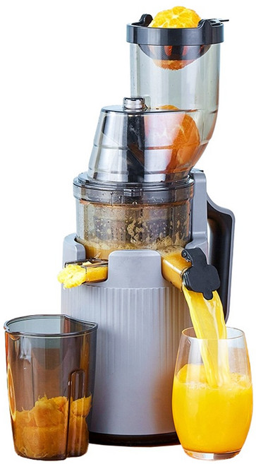 착즙기 콜드 프레스 주스기 주스 믹서기 야채 과일 주스믹서기 가정용 원액기 자동 올인원 녹즙기, 티타늄그레이