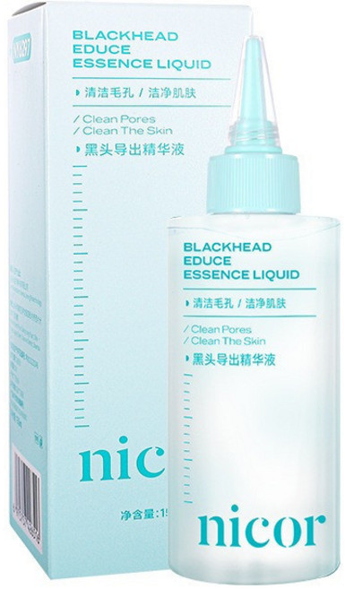 nicor 小氣泡清潔儀 多功能毛孔潔面儀 去黑頭粉刺機 附6吸頭, 黑頭導出精華液150ml, 白色, 黑頭導出精華液