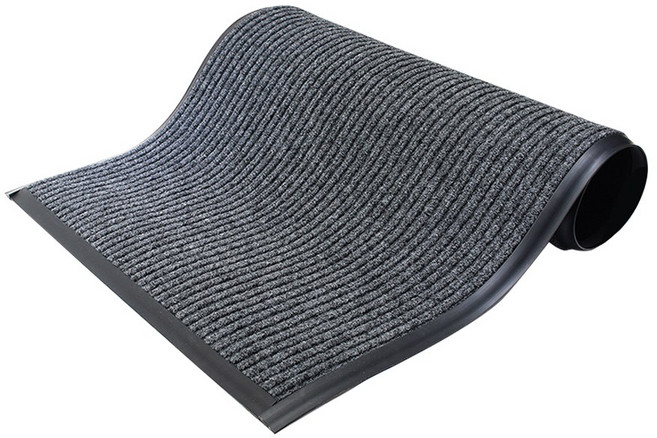 레인매트 수분흡수 바닥발판 카페트 사무실 건물 입구 미끄럼방지 물기흡수 장마철 매트, 그레이, 1개, 압소바 레인 매트 테두리형