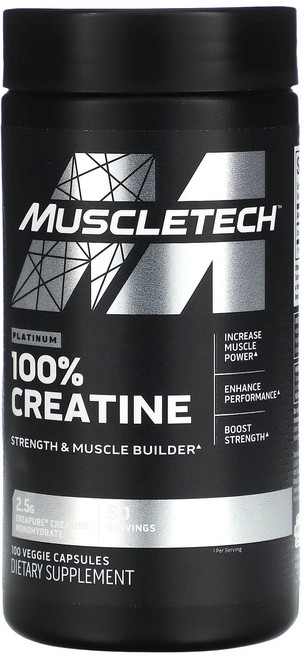 Muscletech 플래티넘 크레아틴 베지 캡슐, 1개, 100정
